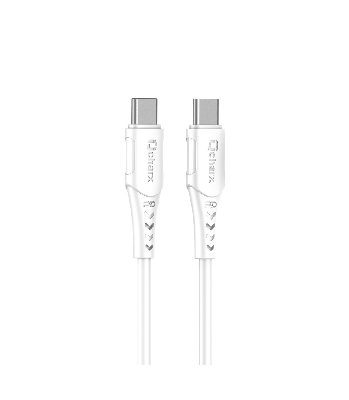 Cable qcharx sofia tipo c a tipo c 3a 60w - 1 m - pvc blanco