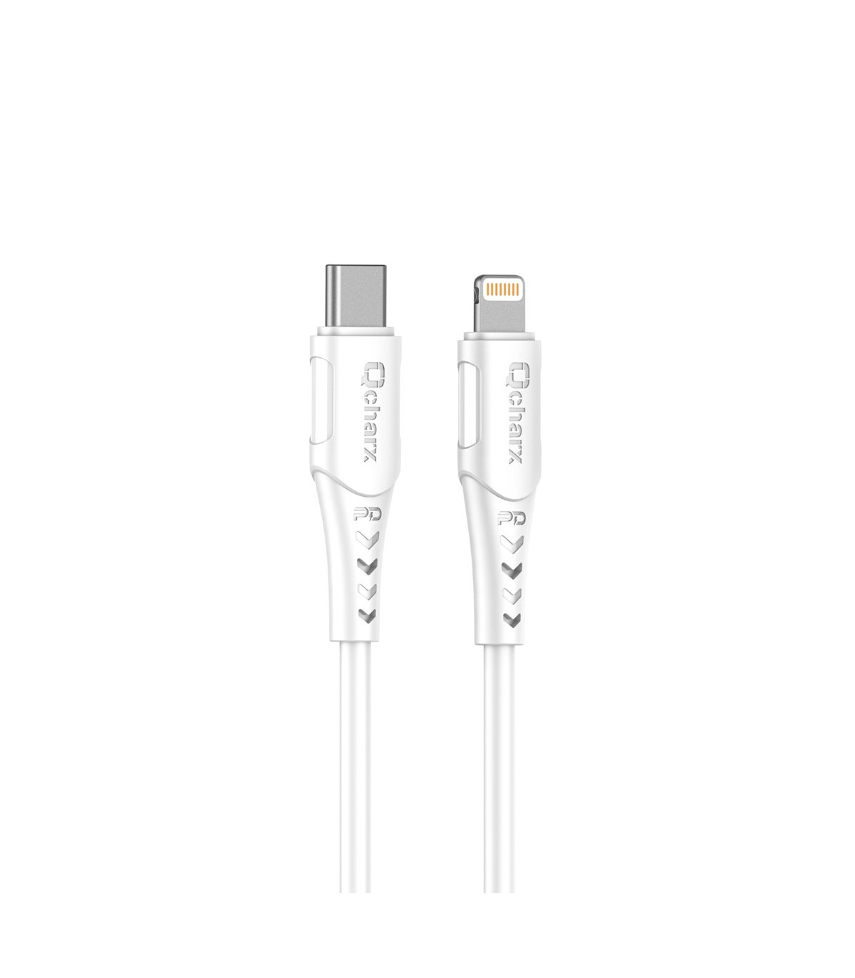 Cable qcharx sofia tipo c  a lightning 3a 20w - 1 m - pvc blanco