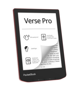 Libro electronico ebook pocketbook verse pro ereader 6 pulgadas 16 gb rojo - passion red
