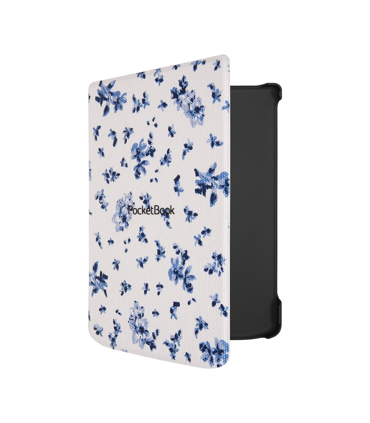 Pocketbook funda shell series verse + verse pro - patron flores blanco azul