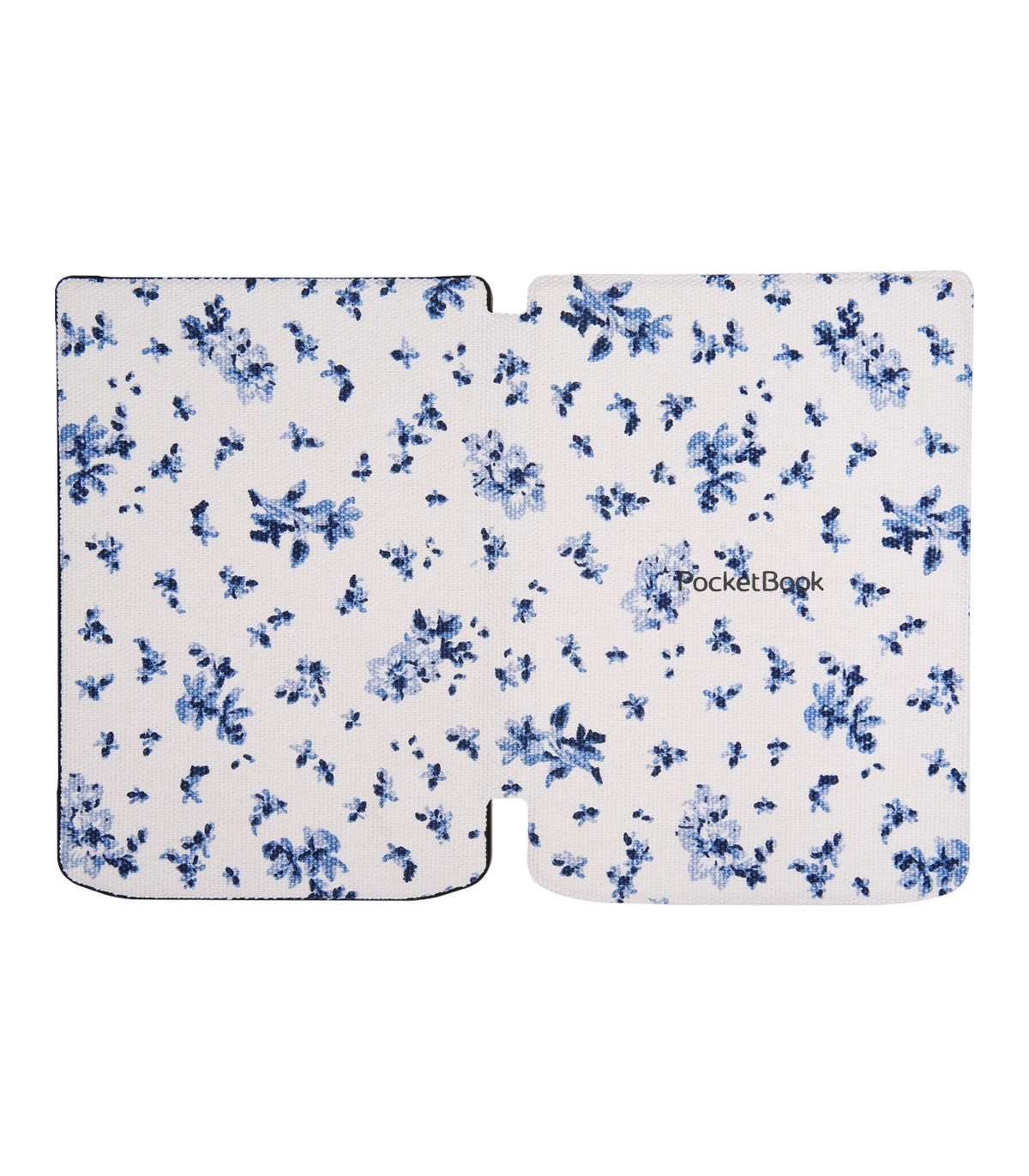 Pocketbook funda shell series verse + verse pro - patron flores blanco azul