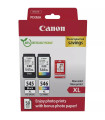 Multipack tinta canon pg - 545xl - cl - 546xl + papel 50 hojas