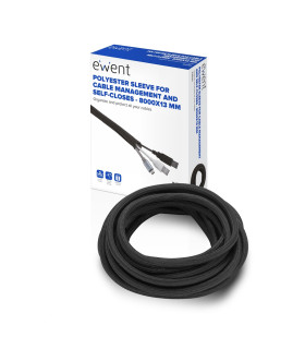 Manguito de polyester con autocierre ewent ew1561 8000x13mm