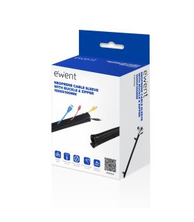 Manguito de neopreno con cremallera ewent ew1562 1000x100mm