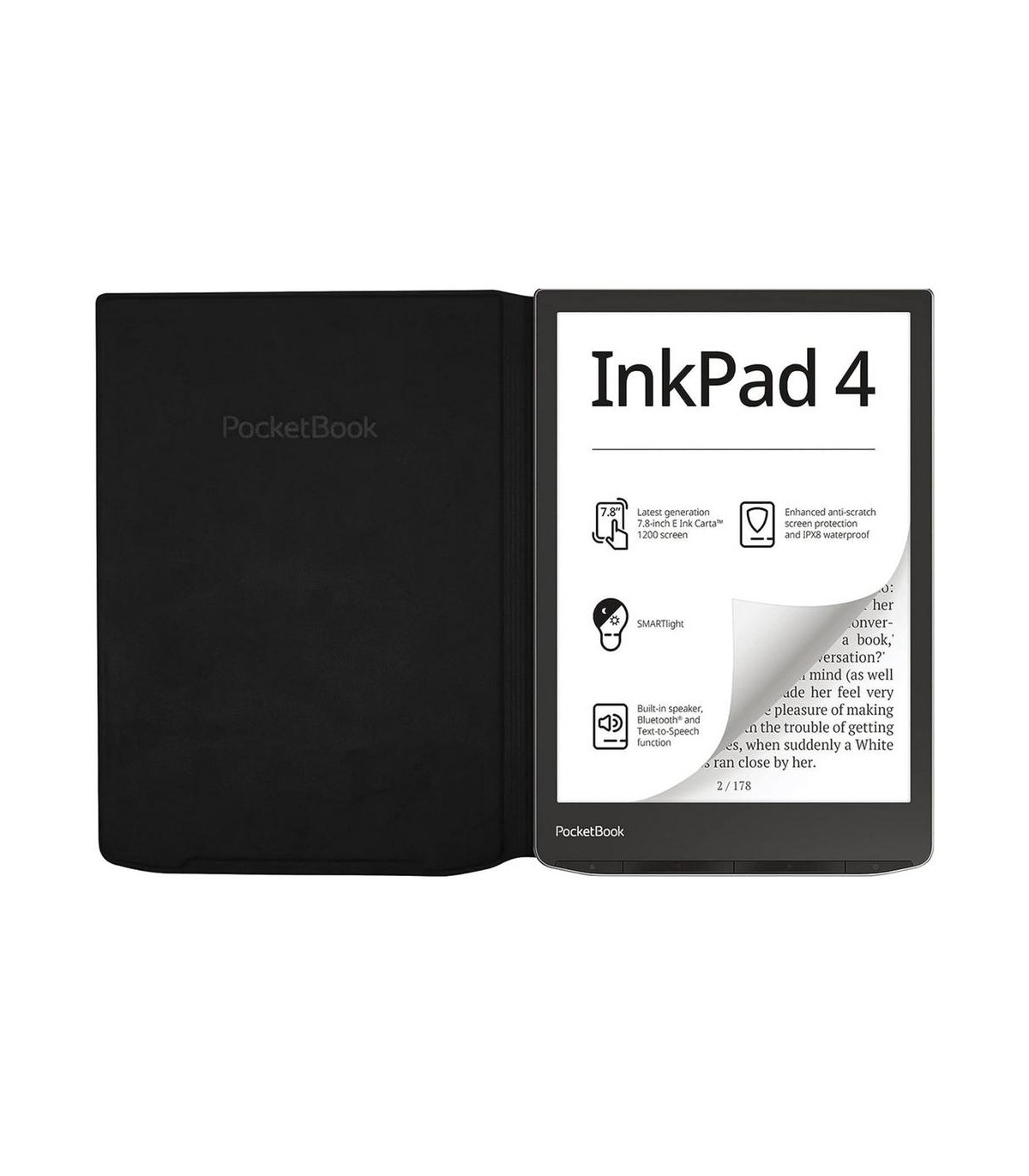 Pocketbook funda 743 flip cover negro version ww para inkpad 4 - inkpad color 2 y 3