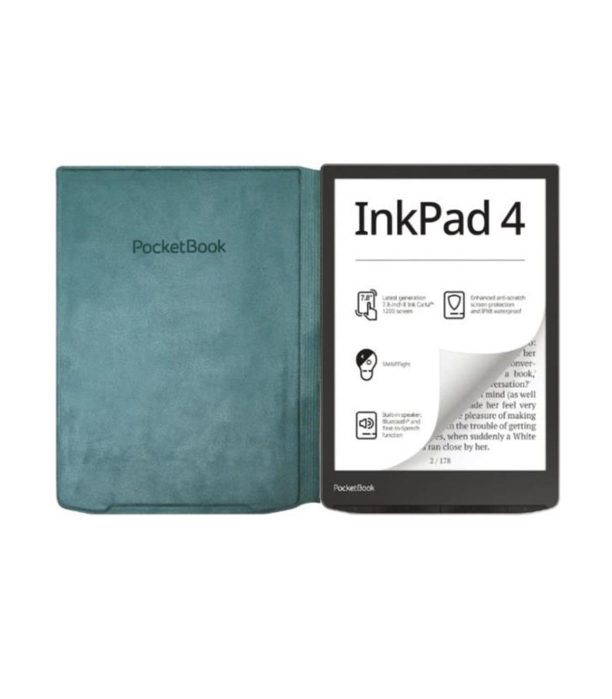 Pocketbook funda 743 flip cover verde oceano version ww para inkpad 4 - inkpad color 2 y 3