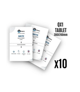 Laminas de proteccion frontales qcharx tablet mate qx1 10 unidades