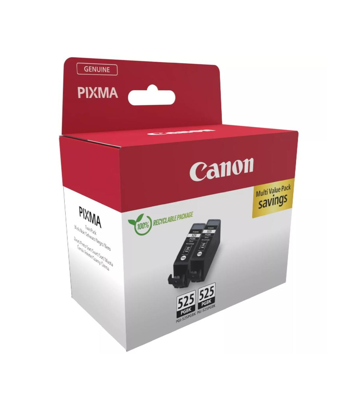Pack cartucho tinta canon pgi - 525pgbk