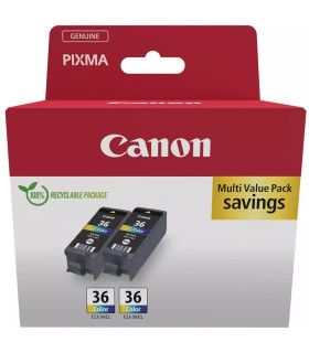 Multipack canon cli - 36 c - m - y 2 unidades