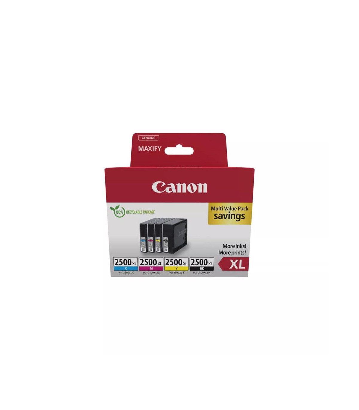 Multipack canon pgi - 2500xl bk -  c -  m -  y