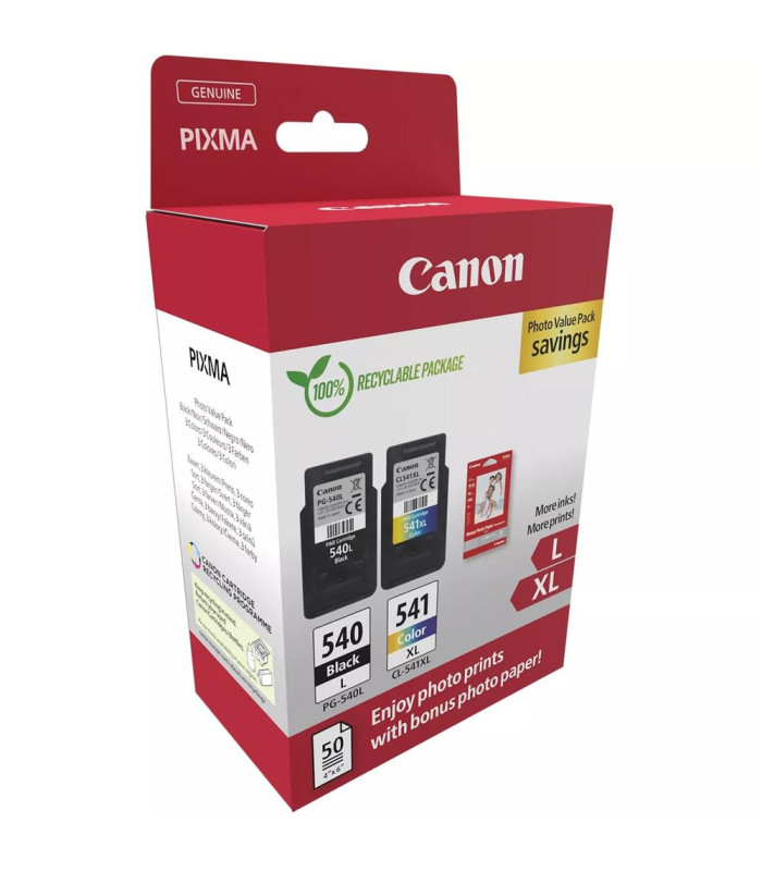Multipack canon pg - 540l - cl - 541xl + papel fotografico