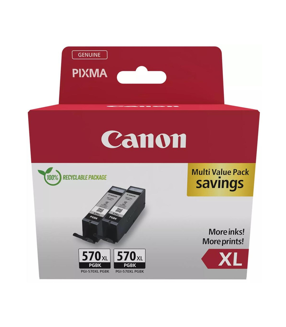 Pack cartucho tinta canon pgi - 570xl negro 2 uds