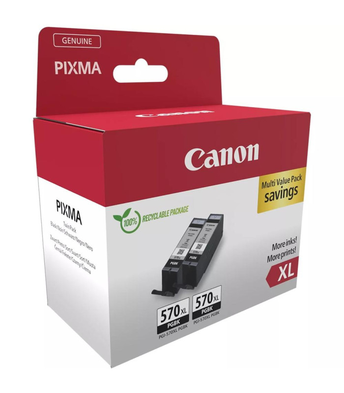 Pack cartucho tinta canon pgi - 570xl negro 2 uds