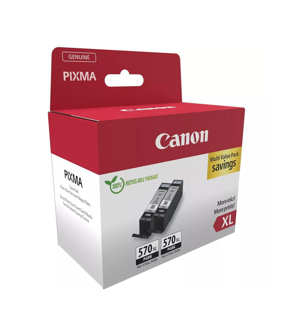Pack cartucho tinta canon pgi - 570xl negro 2 uds