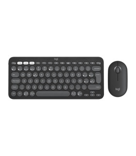 Teclado + mouse logitech pebble 2 combo inalambrico negro