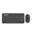 Teclado + mouse logitech pebble 2 combo inalambrico negro