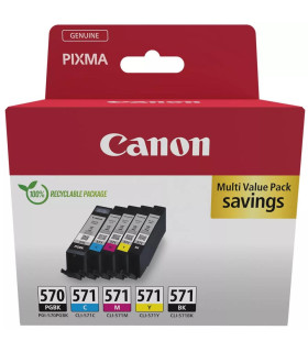 Multipack canon pgi - 570 + cli - 571 pgbk -  bk -  c -  m -  y