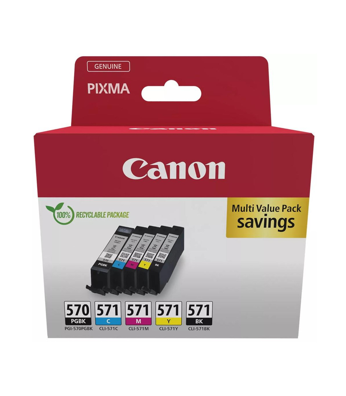 Multipack canon pgi - 570 + cli - 571 pgbk -  bk -  c -  m -  y