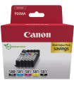 Multipack canon pgi - 580 pgbk + cli - 581 cymbk