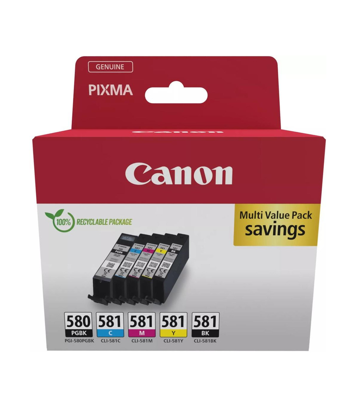 Multipack canon pgi - 580 pgbk + cli - 581 cymbk