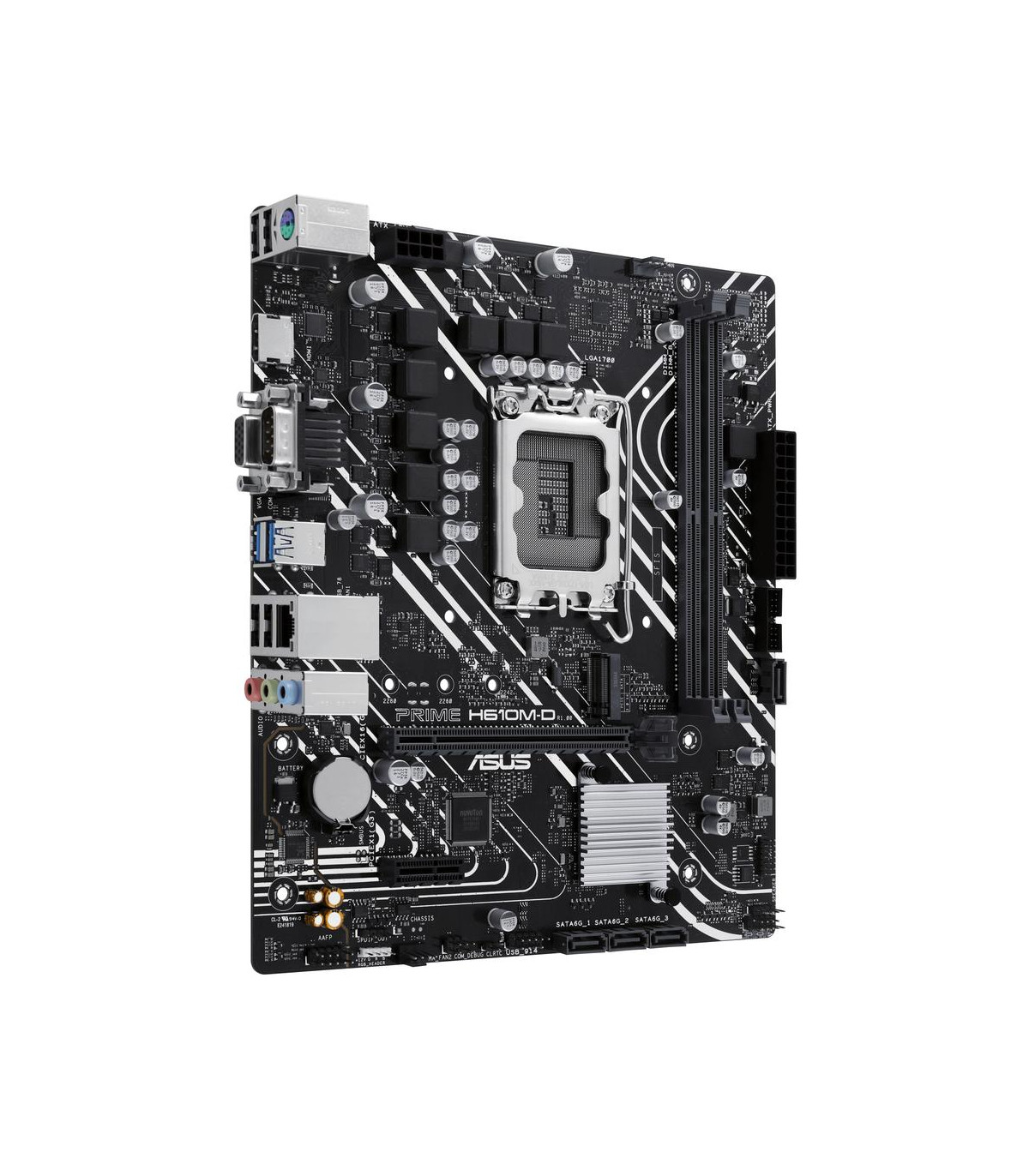 Placa base asus intel prime h610m - d socket 1700 ddr5 x2 max 96gb 4800mhz d - sub hdmi matx