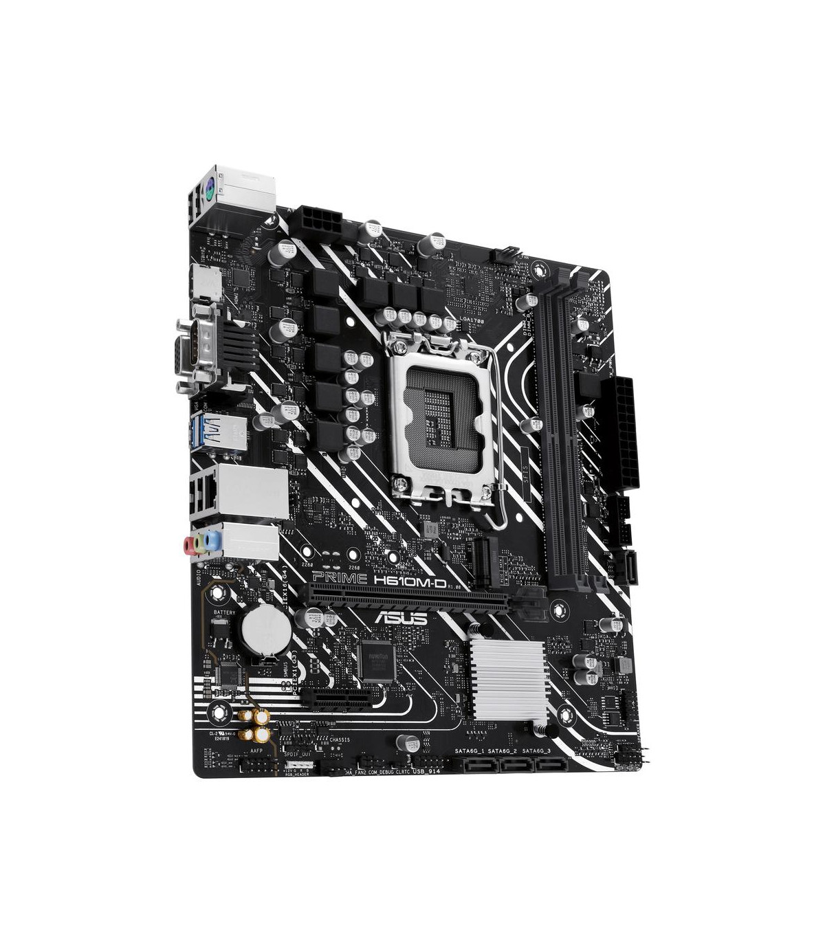 Placa base asus intel prime h610m - d socket 1700 ddr5 x2 max 96gb 4800mhz d - sub hdmi matx