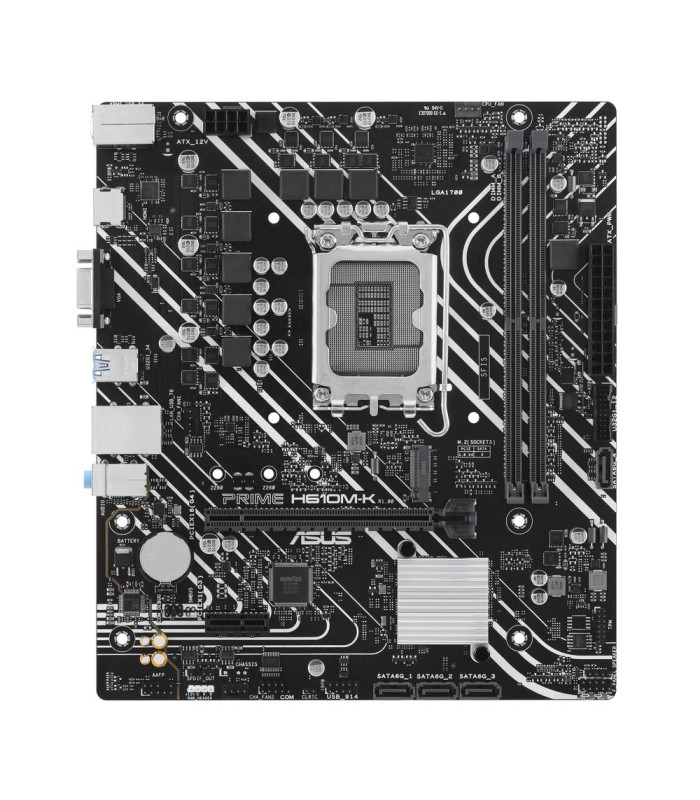 Placa base asus intel prime h610m - k socket 1700 ddr5 x2 max 96gb 4800mhz d - sub hdmi matx