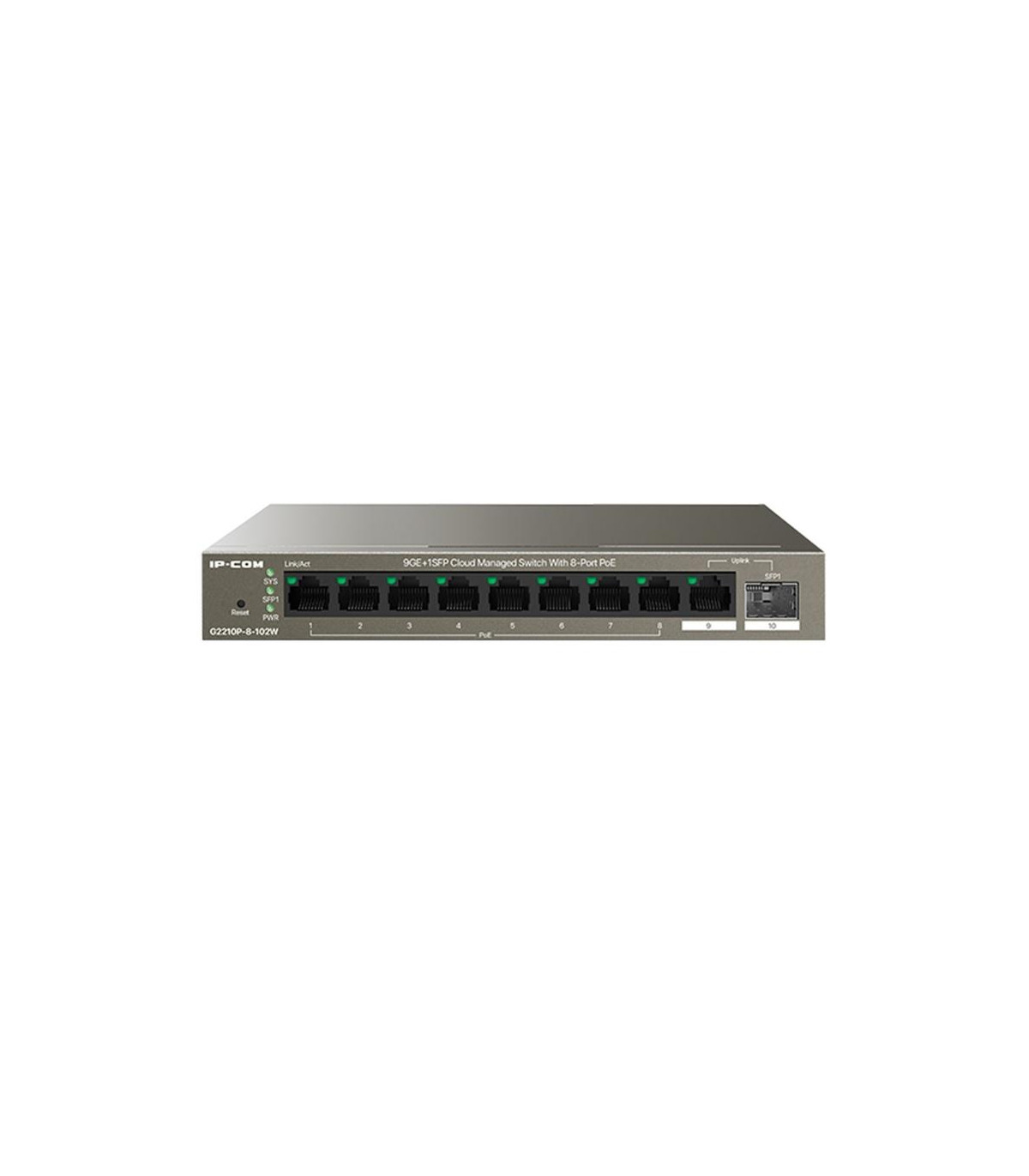 Switch ip - com g2210p - 8 - 102w 10 puertos