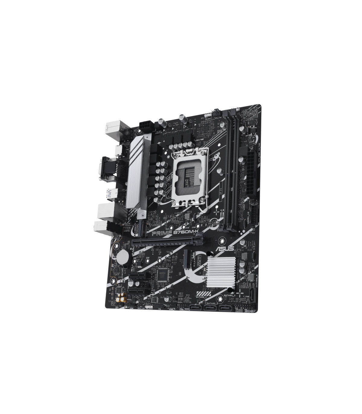 Placa base asus intel prime b760m - k socket 1700 ddr5 x2 max 96gb hdmi d - sub matx