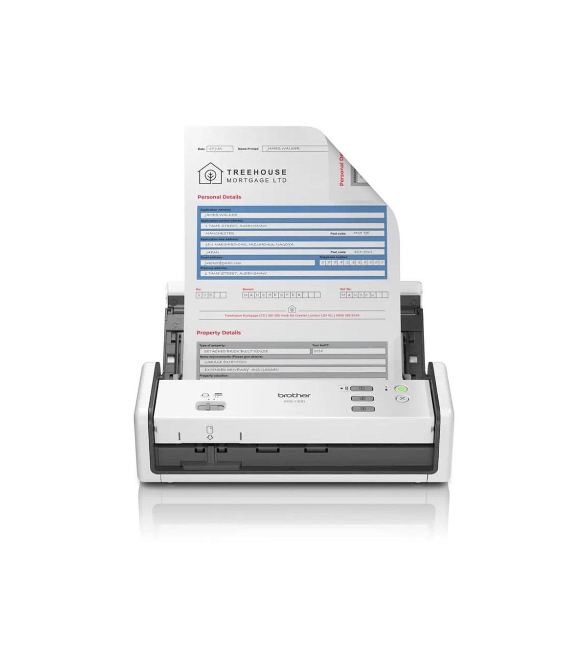 Escaner sobremesa brother ads1300 -  30ppm -  duplex automatico -  usb 2.0 -  usb tipo c -  adf 20 hojas