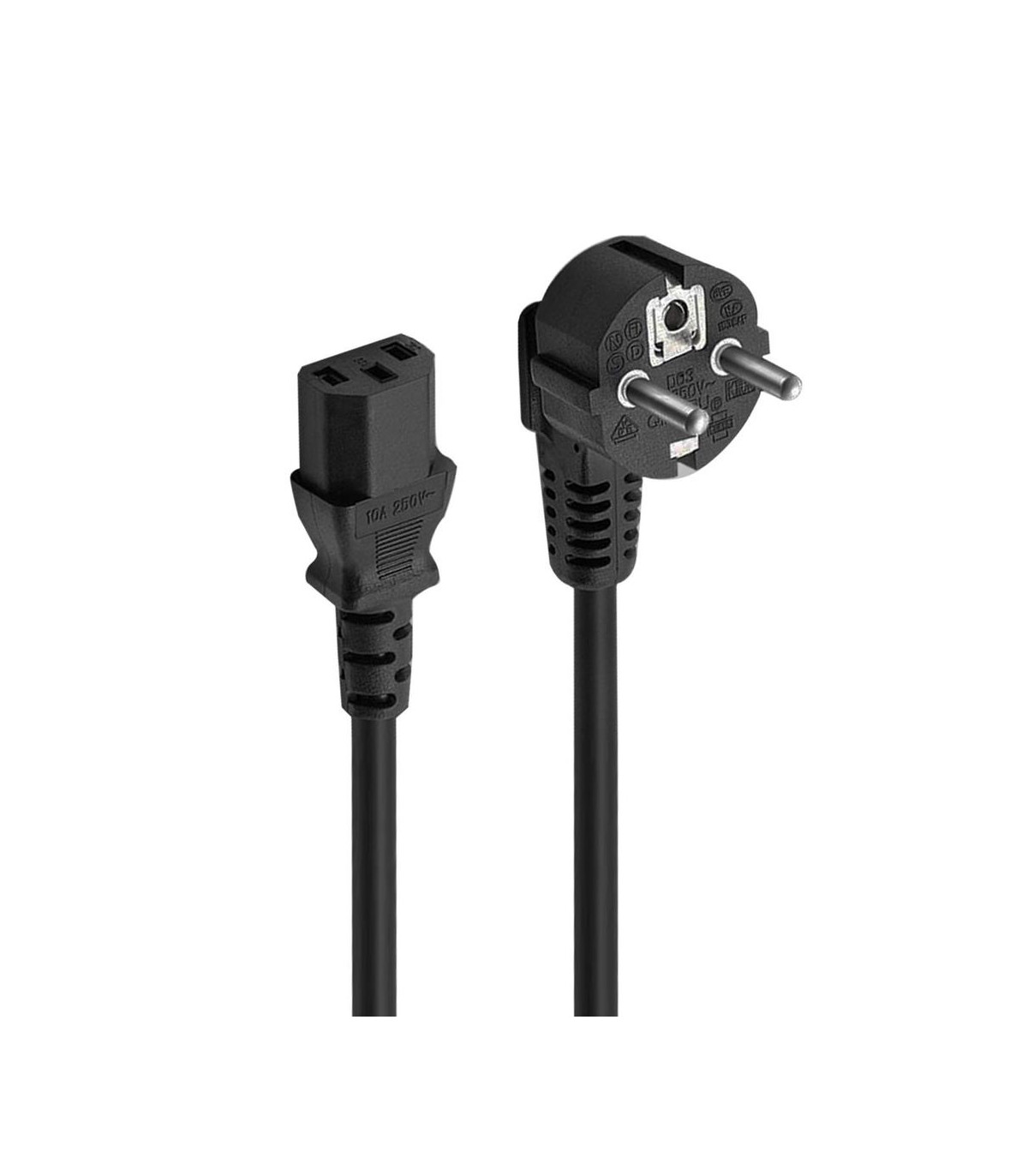 Cable de alimentacion  schuko cee 7 - 7 a iec320 c13 ewent ec1900 1.8m