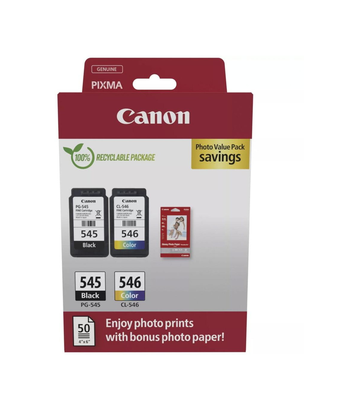 Cartucho tinta canon pg - 545 - cl - 546