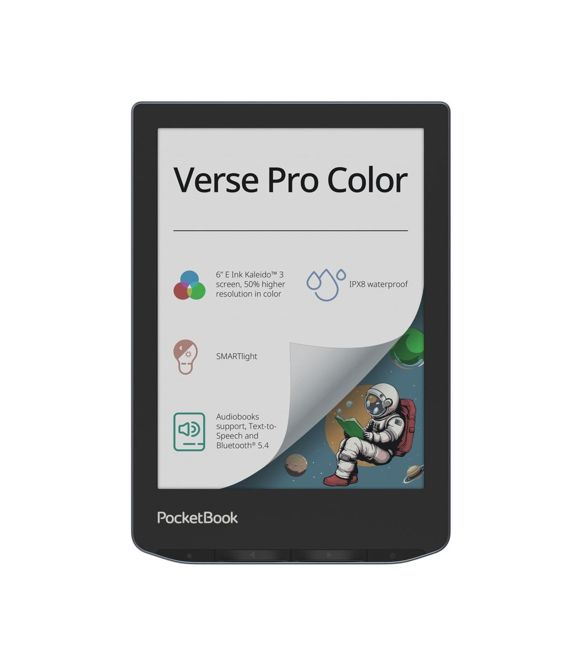 Libro electronico ebook pocketbook verse pro color ereader 6 pulgadas 16 gb stormy sea