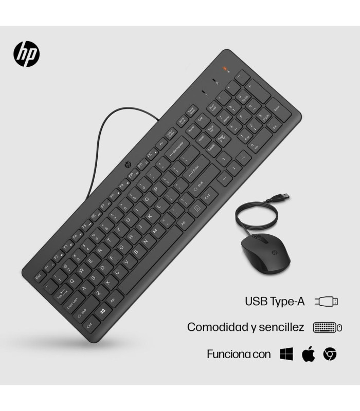 Teclado + raton hp 150 cable