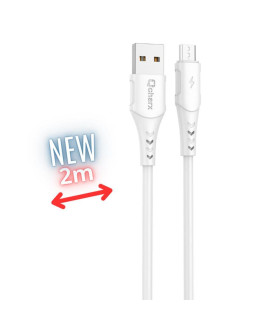 Cable qcharx athens micro usb a usb tipo a - 2m - pvc blanco