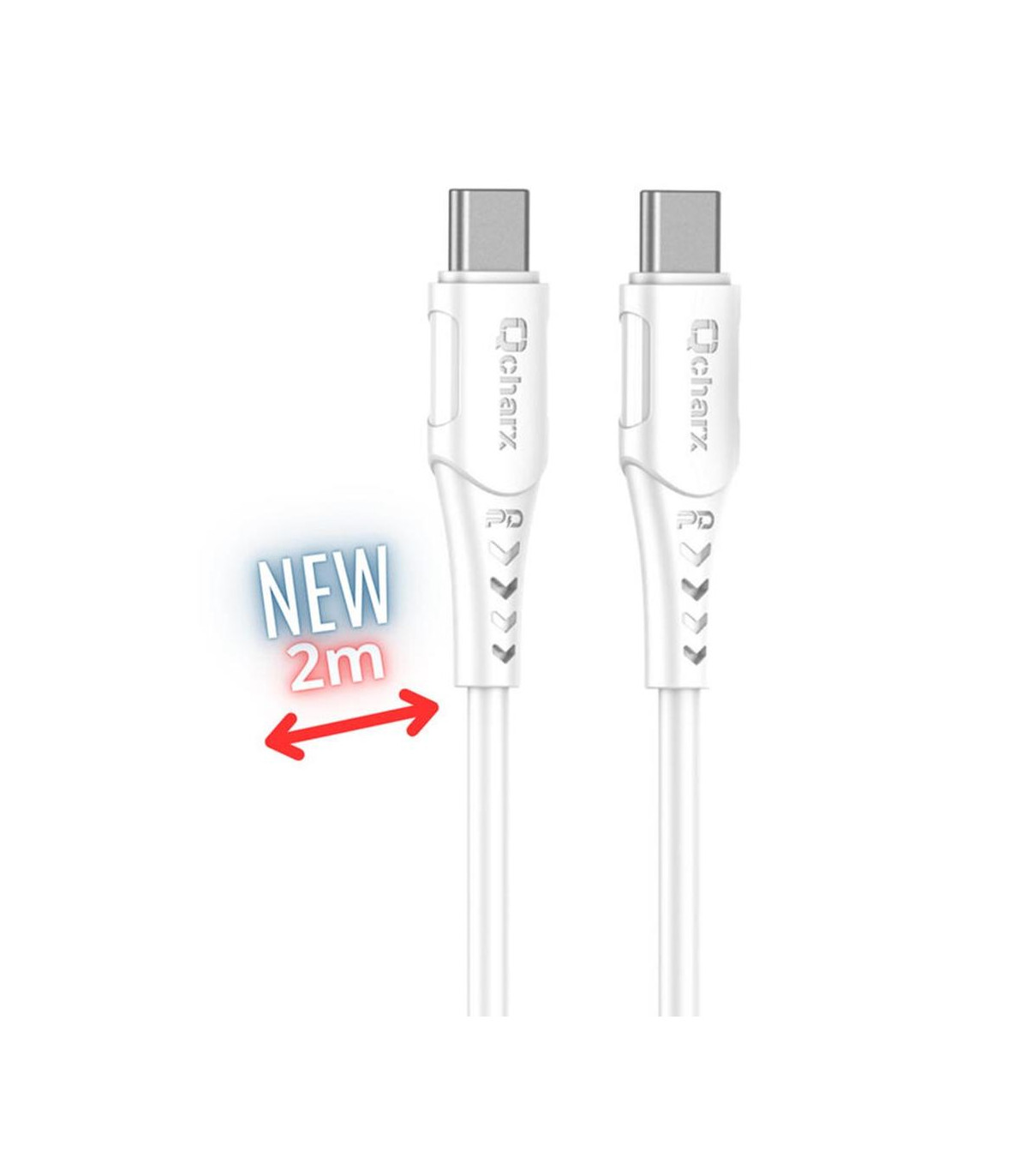 Cable qcharx sofia usb tipo c a lightning - 2m - pvc blanco