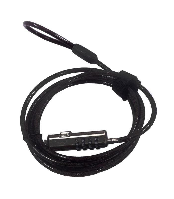Cable de seguridad ewent para portatil -  combinacion 4 digitos 1.8m