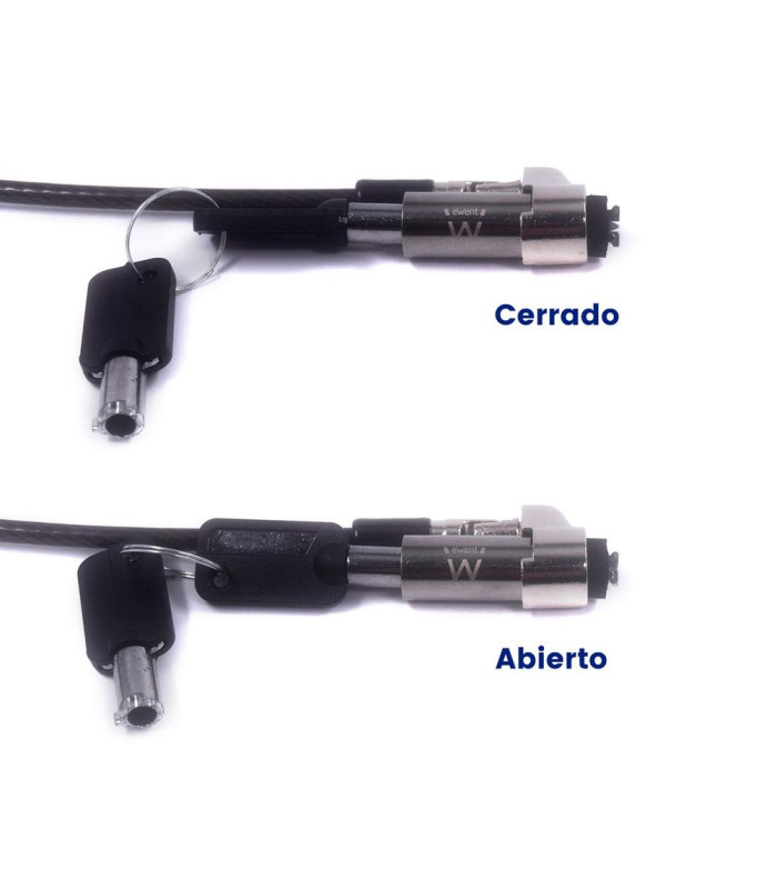 Cable de seguridad ewent para portatil -  llave 1.8m