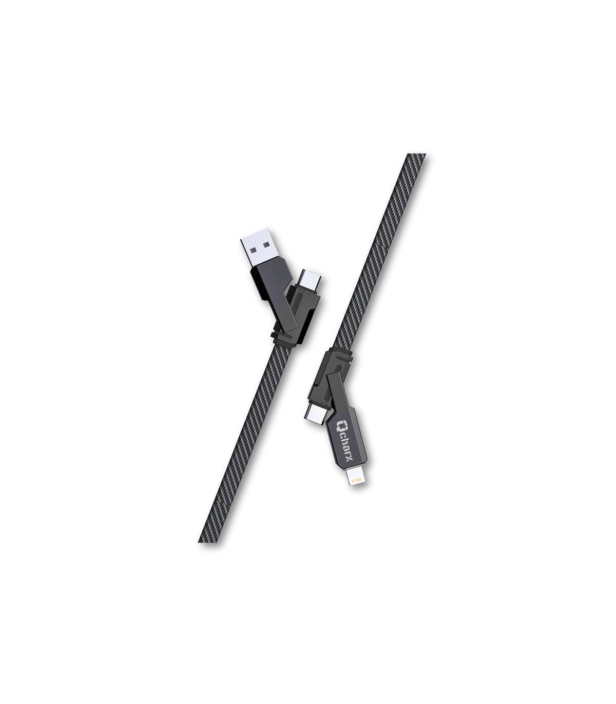 Cable qcharx porto multicabezal - usb a c - usb a lt - usb c a usb c - usb c a lt