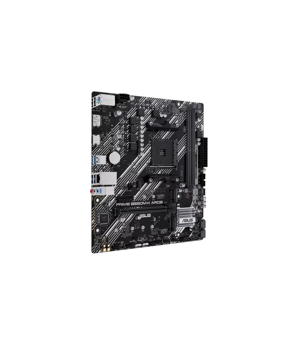 Placa base asus amd prime b550m - k argb socket am4 ddr4 x2 max 64gb 3200mhz hdmi displayport matx