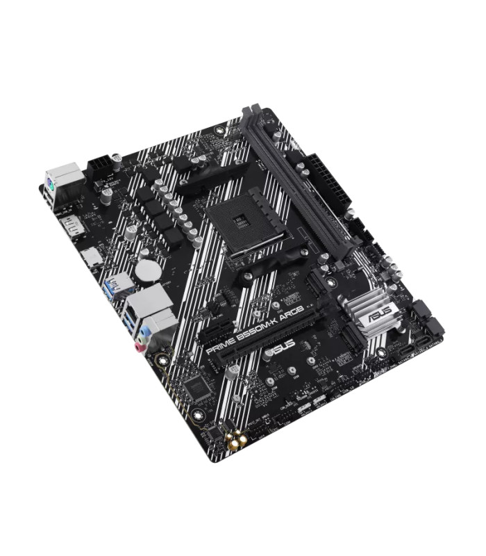 Placa base asus amd prime b550m - k argb socket am4 ddr4 x2 max 64gb 3200mhz hdmi displayport matx