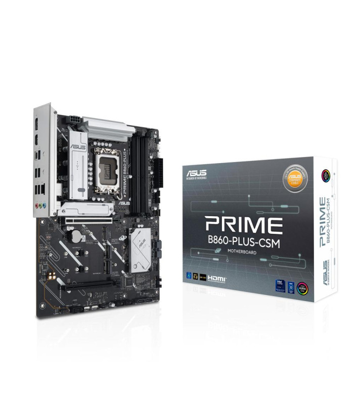 Placa base asus intel prime b860 - plus - csm  socket 1851 ddr5 x4 max 256gb hdmi displayport atx