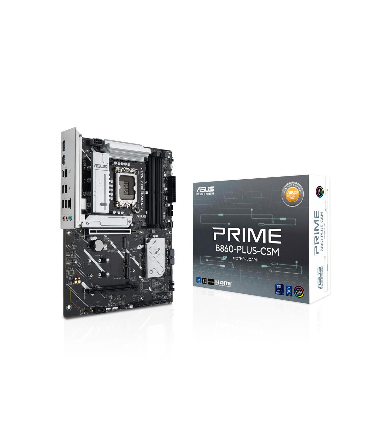 Placa base asus intel prime b860 - plus - csm  socket 1851 ddr5 x4 max 256gb hdmi displayport atx