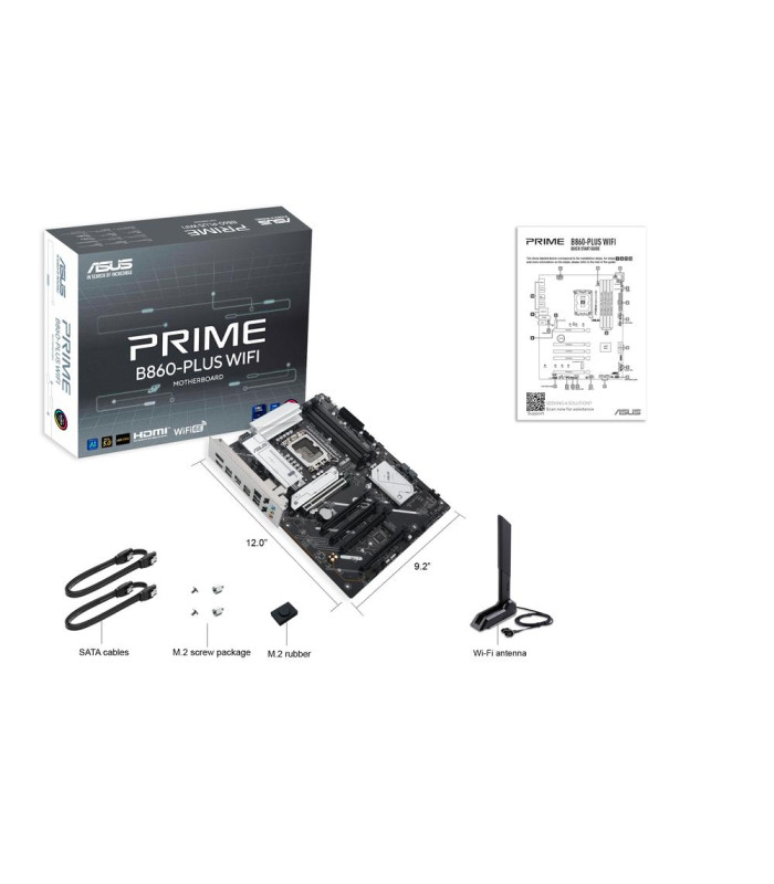 Placa base asus intel prime b860 - plus wifi socket 1851 ddr5 x4 max 256gb  atx