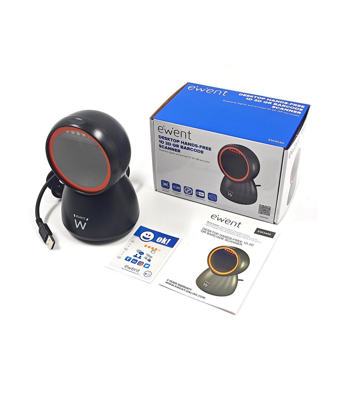 Lector codigo de barras ewent ew3450 2d