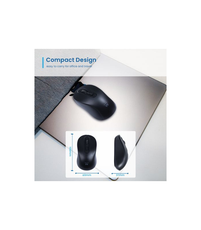 Raton inalambrico ewent ew3218 negro