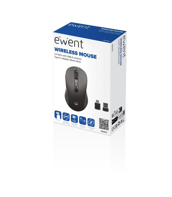 Raton inalambrico ewent ew3204 negro