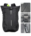 Mochila unisex ewent trendy roll para portatil 17.3 pulgadas negra