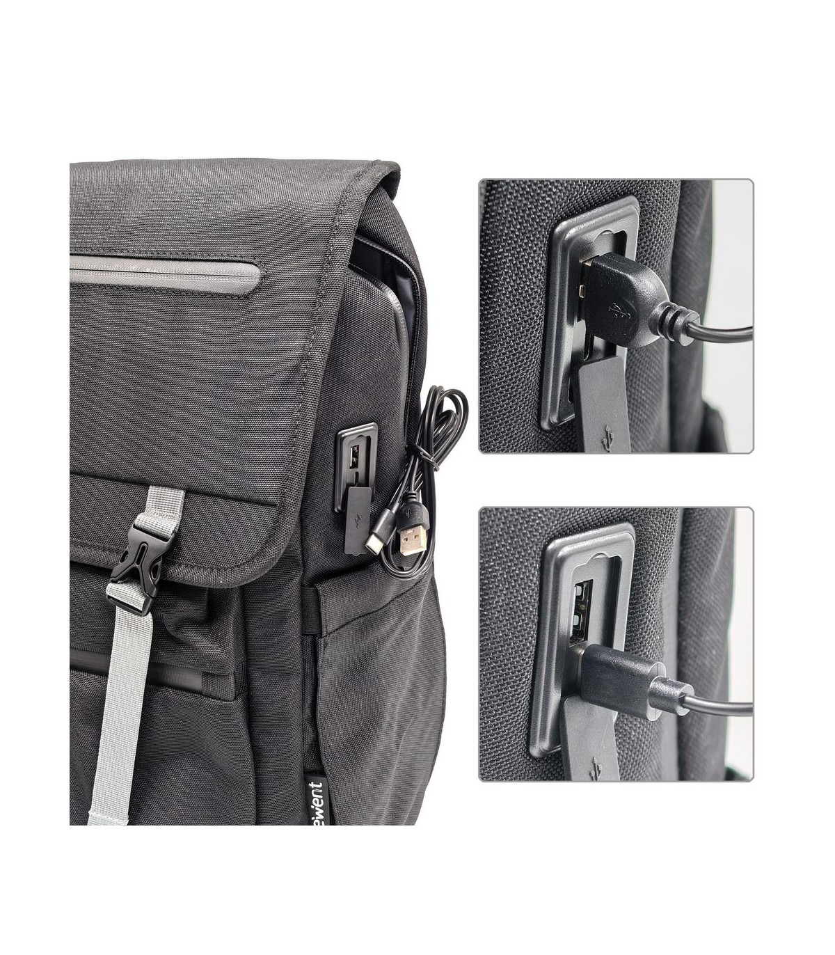 Mochila unisex ewent vintage para portatil 16.1 pulgadas negra