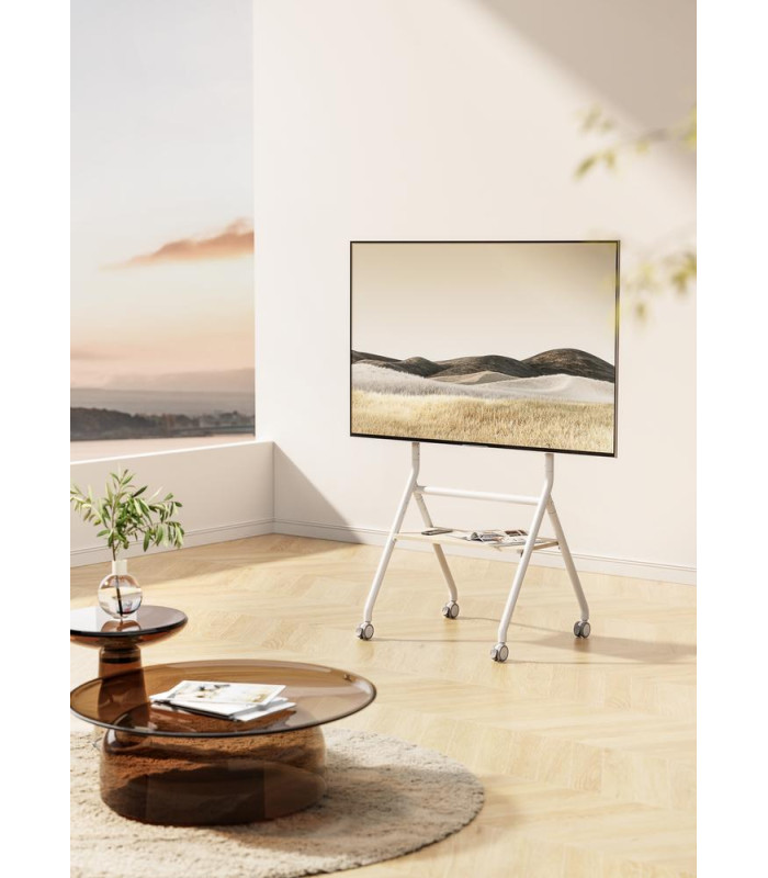 Soporte suelo con ruedas ewent vesa hasta 86 pulgadas 600x400mm max 80kg